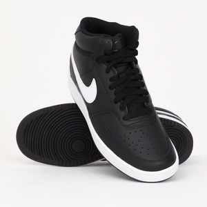 Nike Court Vision Mid Sports Black and White Midtop Women sneakers Size 8.5